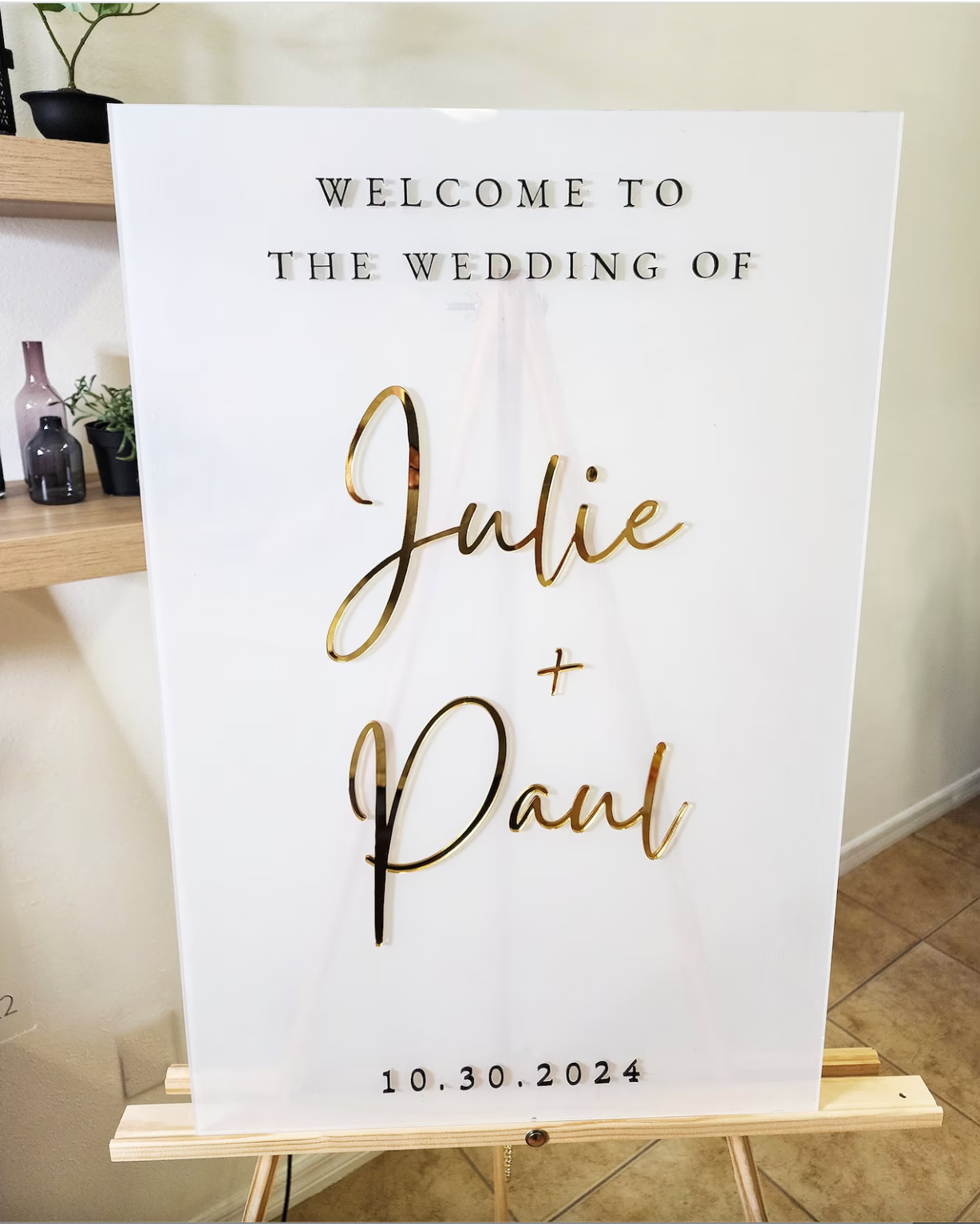 3D Acrylic Wedding Welcome Sign