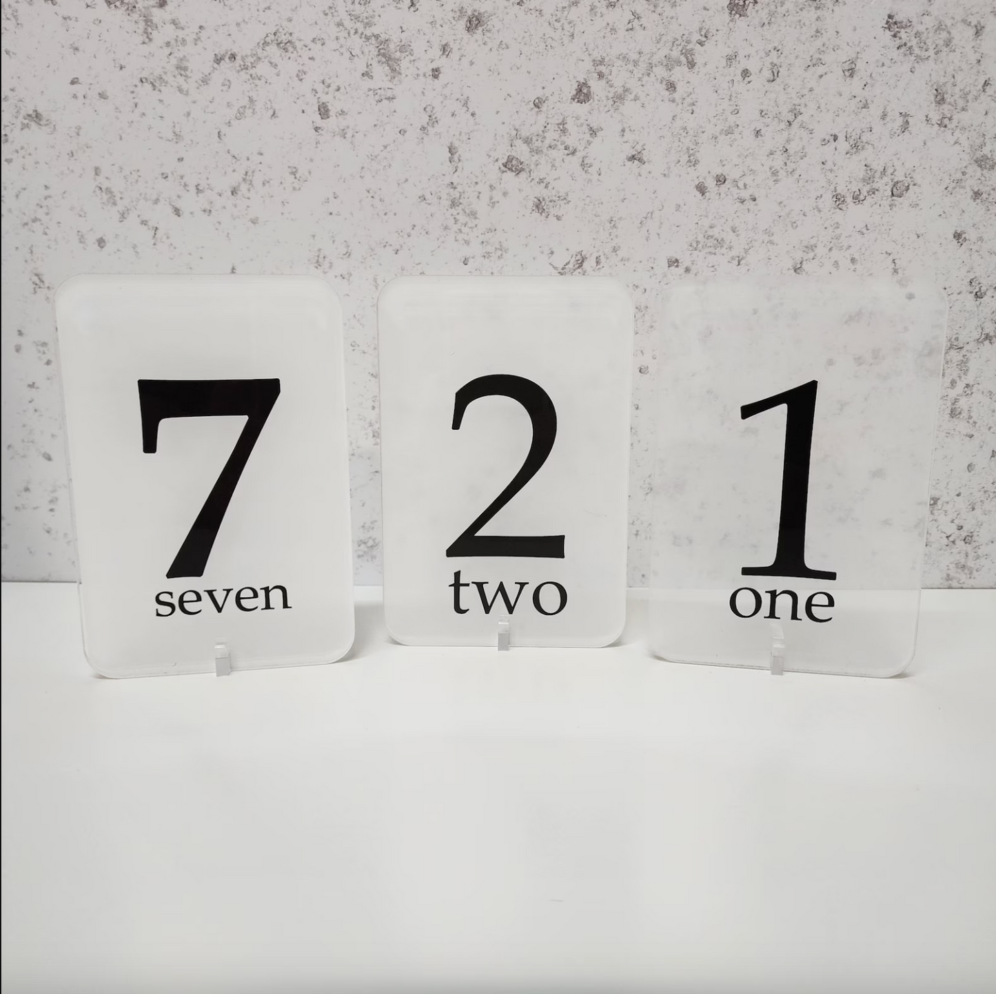Plain Acrylic Table Number
